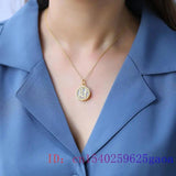 Vintage Chalcedony 925 Silver Necklace