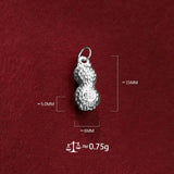 TrustDavis 925 Sterling Silver Peanut Pendant DIY Necklace Bracelet Accessory