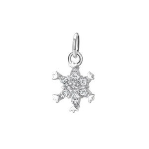 925 Sterling Silver Snowflake CZ Charm Pendant DIY Accessories