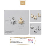 925 Sterling Silver Snowflake CZ Charm Pendant DIY Accessories