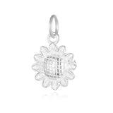 TrustDavis 925 Silver Sunflower Pendant DIY Necklace Bracelet Fine Jewelry