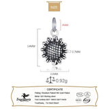 TrustDavis 925 Silver Sunflower Pendant DIY Necklace Bracelet Fine Jewelry