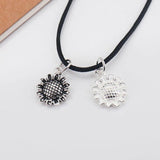 TrustDavis 925 Silver Sunflower Pendant DIY Necklace Bracelet Fine Jewelry