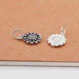 TrustDavis 925 Silver Sunflower Pendant DIY Necklace Bracelet Fine Jewelry
