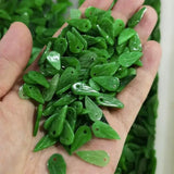 10pc Green Jade Leaf Beads DIY Bracelet Bangle Charm for Women