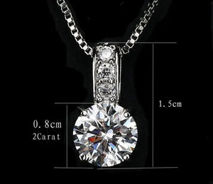 Cubic Zirconia 925 Silver Necklace Set for Women