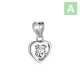 925 Sterling Silver Star Heart Moon Zircon Charm Pendant for Women