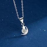 925 Sterling Silver Star Heart Moon Zircon Charm Pendant for Women