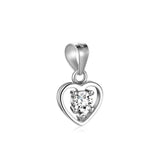 925 Sterling Silver Star Heart Moon Zircon Charm Pendant for Women