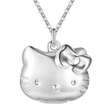 925 Silver Cat Pendant Picture Frame Necklace