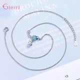 Sterling Silver Star Moon Pendant Necklace Wedding Party Jewelry