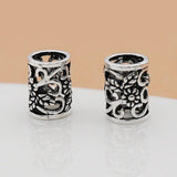 TrustDavis 925 Sterling Silver Flower Charm Beads for DIY Jewelry