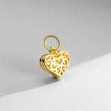 TrustDavis Sterling Silver Hollow Heart Bracelet Pendant for Women