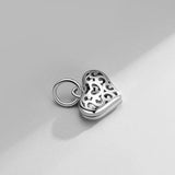 TrustDavis Sterling Silver Hollow Heart Bracelet Pendant for Women