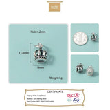 TrustDavis 925 Silver Sweet Crown Charm Pendant DIY Fine Jewelry
