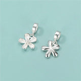 TrustDavis 925 Sterling Silver Flower Charm Pendant DIY Jewelry HY401
