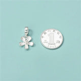 TrustDavis 925 Sterling Silver Flower Charm Pendant DIY Jewelry HY401