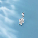 TrustDavis Sterling Silver Dog CZ Charm Stud Pendant DIY Accessories DZ464