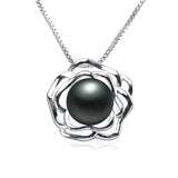 Natural Freshwater Pearl Flower Pendant Necklace