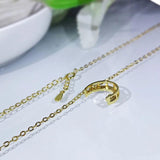 Crystal Moon Pendant Necklace for Women Clavicle Party Jewelry