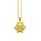 PD21 Flower Shape 24KT Pendant Charm for Women - No Chain