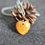 Tiger Eye Heart Pendant Necklace Healing Luck Amulet Chain