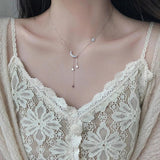 925 Silver Star Moon Necklace for Girls NK007