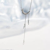 925 Silver Star Moon Necklace for Girls NK007