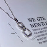Square Diamond Pendant Necklace