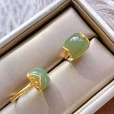 Natural Gray Jade Ring S925 Sterling Silver Hetian Jade Xiangyun Ring