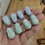 Burmese Emerald Jade Money Rabbit Pendant Jadeite Jewelry Women