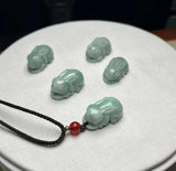 Burmese Emerald Jade Money Rabbit Pendant Jadeite Jewelry Women