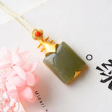 Personalized Hetian Gray Jade S925 Sterling Silver Pendant