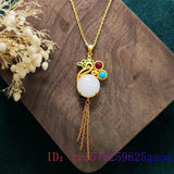 Jade Pendant 925 Silver Vintage Necklace Natural Stone Charms