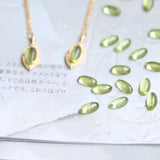 Prehnite Carved Oval Pendant Necklace Silver Jewelry