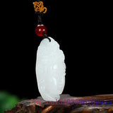 Jade Guanyin Pendant Necklaces Stone Women Amulet Charms Jewelry Talismans Gift