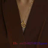 Chalcedony Jade Flower Pendant 925 Silver Necklace
