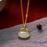 Jade Ruyi Pendant Necklace Chalcedony 925 Silver Natural Gift