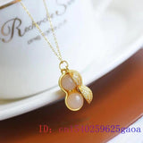 Vintage Jade Chalcedony Pendant Necklace 925 Silver