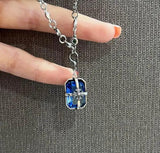 Retro Cross Colorful Pendant Women's Necklace