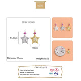 TrustDavis 925 Sterling Silver Star CZ Charm Pendant DIY Jewelry