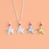 TrustDavis 925 Sterling Silver Star CZ Charm Pendant DIY Jewelry
