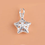 TrustDavis 925 Silver Star Charm Pendant DIY Jewelry HY135