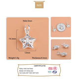 TrustDavis 925 Silver Star Charm Pendant DIY Jewelry HY135