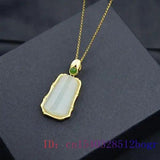 Bamboo Pendant Necklace Chalcedony Gemstone 925 Silver Jewelry