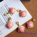 Pink Jade Pendant Choker 925 Silver Necklace Chinese Amulet Jewelry