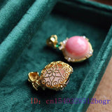 Pink Jade Pendant Choker 925 Silver Necklace Chinese Amulet Jewelry