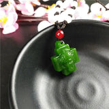 Green Jade Cross Necklace Pendant Jesus Charm Gemstones Natural Gift
