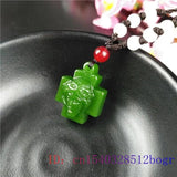 Green Jade Cross Necklace Pendant Jesus Charm Gemstones Natural Gift