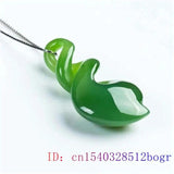 Green Jade Heart Necklace Pendant Carved Gemstone Choker